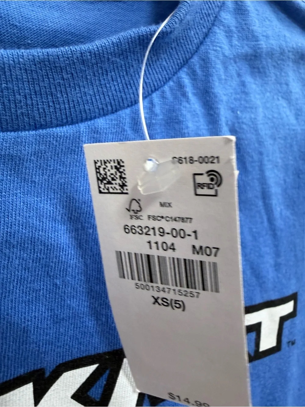 NWT Old Navy Blue Mario Kart Graphic Tee with Yellow Accents, Size XS (5)